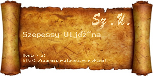 Szepessy Uljána névjegykártya